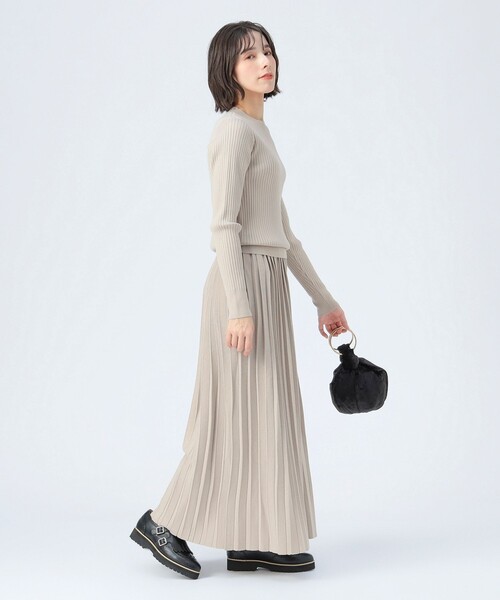 BEAMS HEART（ビームスハート）の「リブニット セットアップ（セットアイテム）（ワンピース・レディース・ブラウン/ホワイト系その他5/グレー/ネイビー・MEDIUM/SMALL）」の7枚目の写真