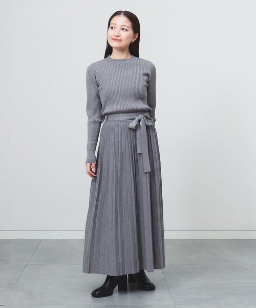 BEAMS HEART（ビームスハート）の「リブニット セットアップ（セットアイテム）（ワンピース・レディース・ブラウン/ホワイト系その他5/グレー/ネイビー・MEDIUM/SMALL）」の8枚目の写真