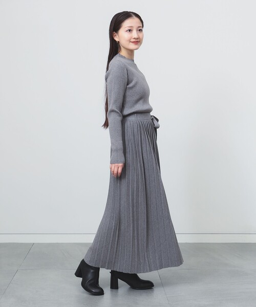 BEAMS HEART（ビームスハート）の「リブニット セットアップ（セットアイテム）（ワンピース・レディース・ブラウン/ホワイト系その他5/グレー/ネイビー・MEDIUM/SMALL）」の9枚目の写真