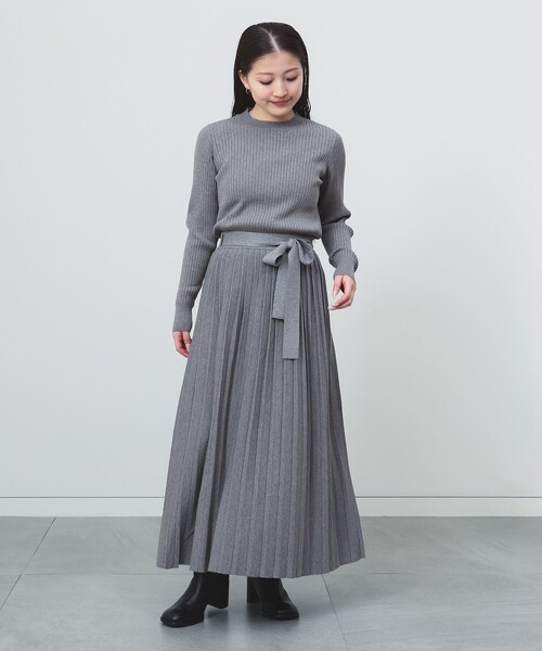 BEAMS HEART（ビームスハート）の「リブニット セットアップ（セットアイテム）（ワンピース・レディース・ブラウン/ホワイト系その他5/グレー/ネイビー・MEDIUM/SMALL）」の10枚目の写真