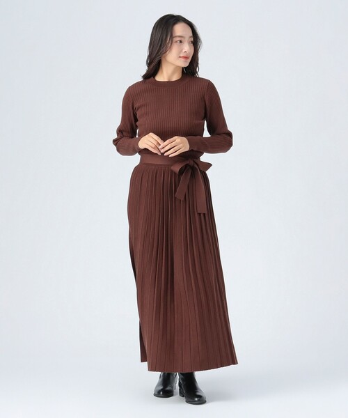 BEAMS HEART（ビームスハート）の「リブニット セットアップ（セットアイテム）（ワンピース・レディース・ブラウン/ホワイト系その他5/グレー/ネイビー・MEDIUM/SMALL）」の11枚目の写真