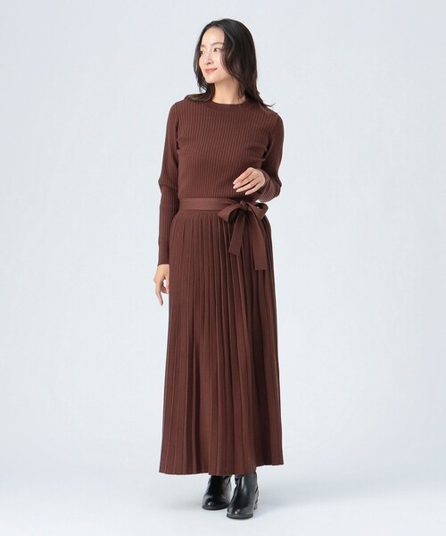 BEAMS HEART（ビームスハート）の「リブニット セットアップ（セットアイテム）（ワンピース・レディース・ブラウン/ホワイト系その他5/グレー/ネイビー・MEDIUM/SMALL）」の13枚目の写真