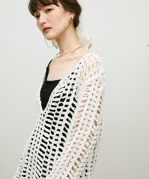 Lutim by u(ルチバイユー)の「Loose mesh tops / ルーズメッシュトップス(その他トップス・レディース・ホワイト/ナチュラル・FREE)」の10枚目の写真