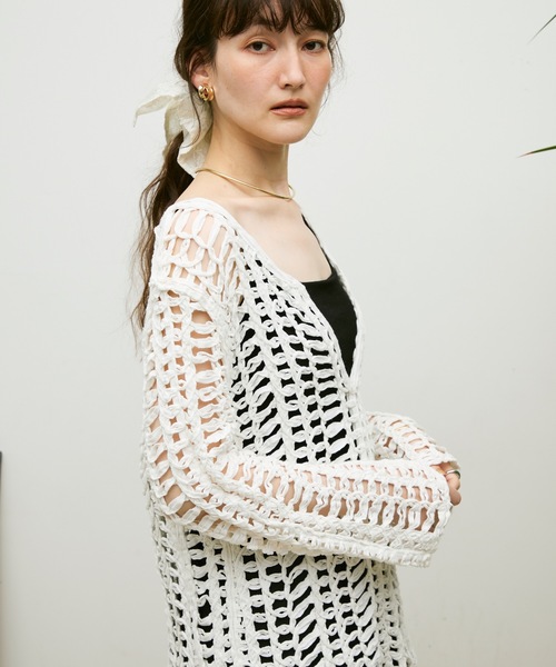 Lutim by u(ルチバイユー)の「Loose mesh tops / ルーズメッシュトップス(その他トップス・レディース・ホワイト/ナチュラル・FREE)」の11枚目の写真