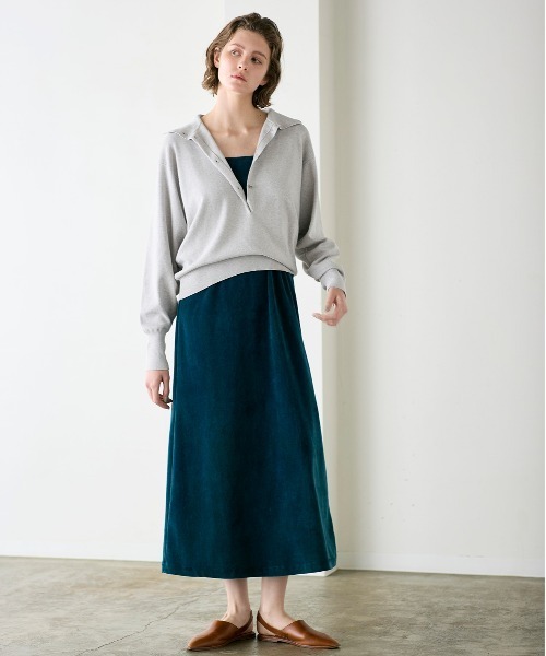 WALANCE（ワランス）の「cotton velour camisole dress（ワンピース・レディース・グレー系その他/ブルー系その他/ワイン系・FREE）」の5枚目の写真