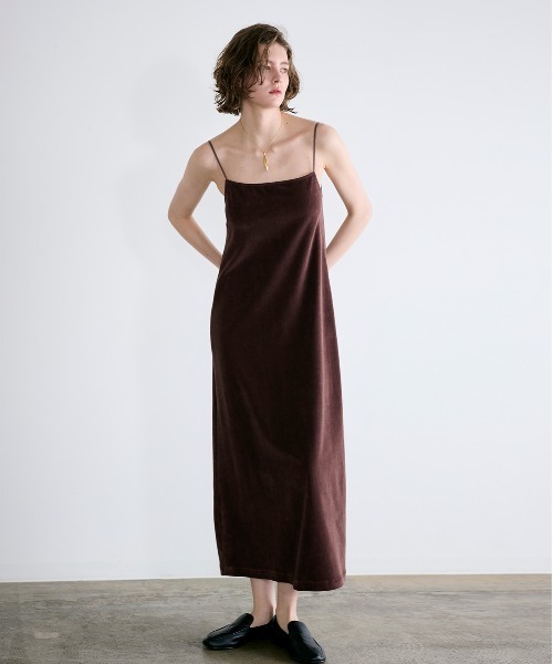 WALANCE（ワランス）の「cotton velour camisole dress（ワンピース・レディース・グレー系その他/ブルー系その他/ワイン系・FREE）」の14枚目の写真