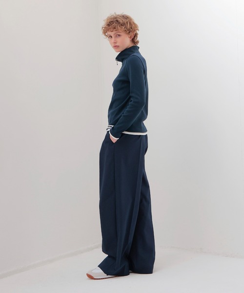 THREE DOTS TURQUOISE(スリードットターコイズ)の「THREE DOTS TURQUOISE × DRESSLAVE / THREE TUCK PANTS(スリータックパンツ)(スラックス・レディース・ブラック/ネイビー・36/34)」の8枚目の写真