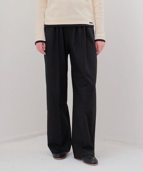 THREE DOTS TURQUOISE(スリードットターコイズ)の「THREE DOTS TURQUOISE × DRESSLAVE / THREE TUCK PANTS(スリータックパンツ)(スラックス・レディース・ブラック/ネイビー・36/34)」の10枚目の写真