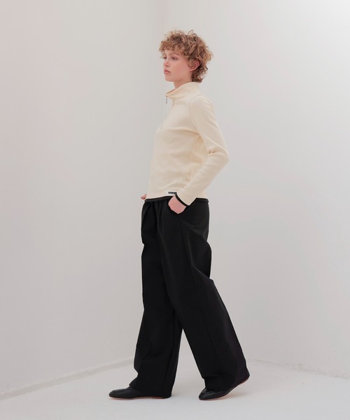 THREE DOTS TURQUOISE(スリードットターコイズ)の「THREE DOTS TURQUOISE × DRESSLAVE / THREE TUCK PANTS(スリータックパンツ)(スラックス・レディース・ブラック/ネイビー・36/34)」の13枚目の写真