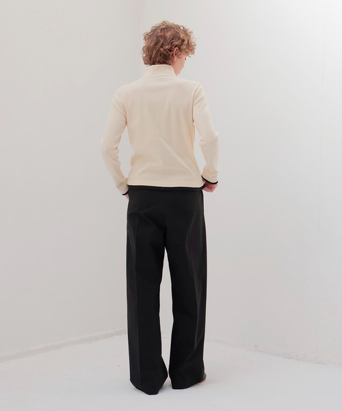 THREE DOTS TURQUOISE(スリードットターコイズ)の「THREE DOTS TURQUOISE × DRESSLAVE / THREE TUCK PANTS(スリータックパンツ)(スラックス・レディース・ブラック/ネイビー・36/34)」の14枚目の写真