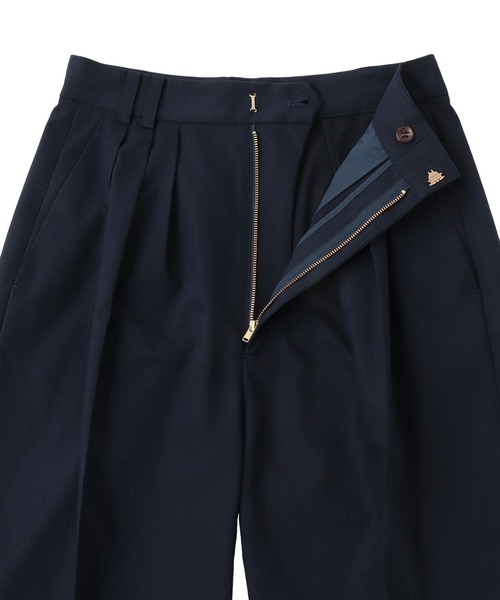 THREE DOTS TURQUOISE(スリードットターコイズ)の「THREE DOTS TURQUOISE × DRESSLAVE / THREE TUCK PANTS(スリータックパンツ)(スラックス・レディース・ブラック/ネイビー・36/34)」の19枚目の写真