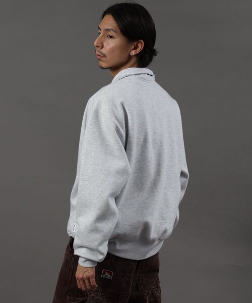 BEN DAVIS(ベンデイビス)の「【BEN DAVIS(ベンデイビス)】HEAVY SWEAT HALF ZIP / ヘビースウェット ハーフジップ 裏起毛 ジップ ワンポイント(スウェット・メンズ・ブルーグレー/ブラック/バーガンディー/アッシュグレー/モカ・X-LARGE/LARGE/MEDIUM)」の10枚目の写真