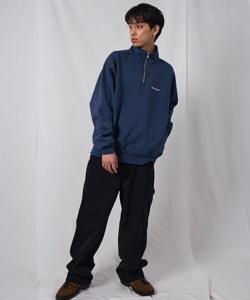 BEN DAVIS(ベンデイビス)の「【BEN DAVIS(ベンデイビス)】HEAVY SWEAT HALF ZIP / ヘビースウェット ハーフジップ 裏起毛 ジップ ワンポイント(スウェット・メンズ・ブルーグレー/ブラック/バーガンディー/アッシュグレー/モカ・X-LARGE/LARGE/MEDIUM)」の14枚目の写真