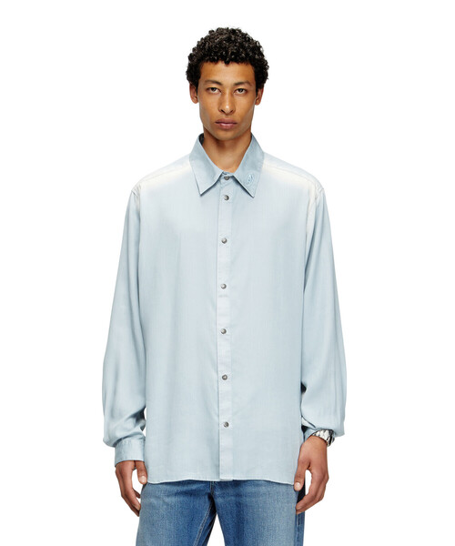 DIESEL（ディーゼル）の「メンズ 長袖シャツ S-SIMPLY-JLCI（シャツ/ブラウス・メンズ・ライトブルー・46/44/48/50/52/54）」の4枚目の写真
