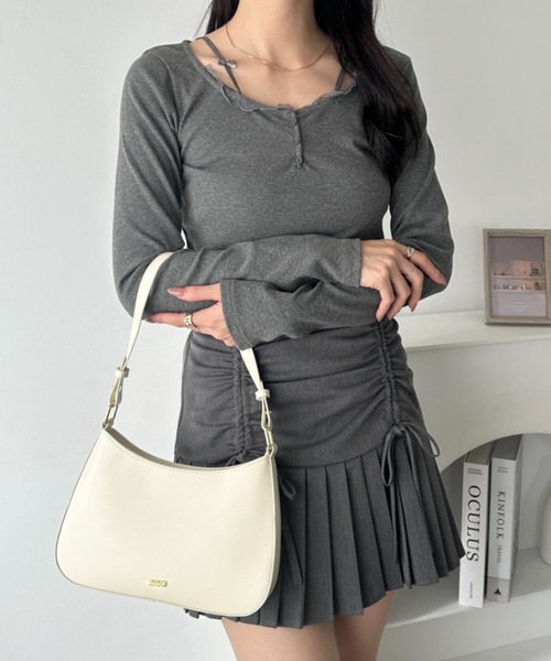 wears(ウェアーズ)の「2WAY PUハンドバッグ ショルダーバッグ(ショルダーバッグ・レディース・ブラック/オフホワイト/レッド/ピンク/ブラウン・FREE)」の6枚目の写真