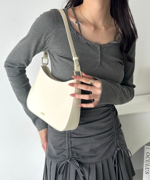 wears(ウェアーズ)の「2WAY PUハンドバッグ ショルダーバッグ(ショルダーバッグ・レディース・ブラック/オフホワイト/レッド/ピンク/ブラウン・FREE)」の9枚目の写真