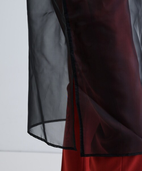 GALLEST（ギャレスト）の「シアードッキングTシャツ（Tシャツ/カットソー・レディース・ホワイト/ブラック・38）」の9枚目の写真