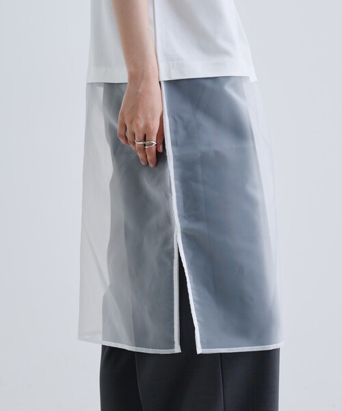 GALLEST（ギャレスト）の「シアードッキングTシャツ（Tシャツ/カットソー・レディース・ホワイト/ブラック・38）」の15枚目の写真