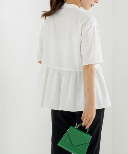 SONO/ソーノ】【DRY POPLIN】-パラレルタックブラウス（シャツ
