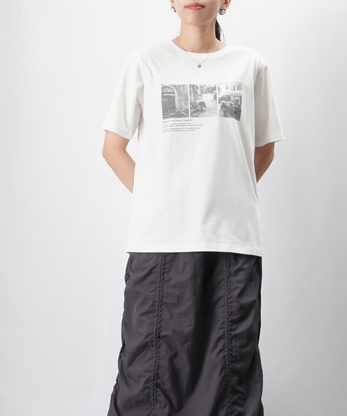 LUCA/LADY LUCK LUCA（ルカ/レディラックルカ）の「LC/LLL 転写プリントTシャツ（Tシャツ/カットソー・レディース・カーキ/オフホワイト・FREE）」の6枚目の写真