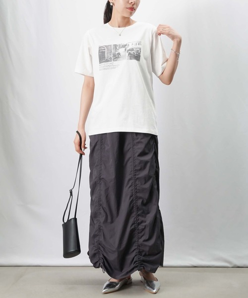 LUCA/LADY LUCK LUCA（ルカ/レディラックルカ）の「LC/LLL 転写プリントTシャツ（Tシャツ/カットソー・レディース・カーキ/オフホワイト・FREE）」の7枚目の写真