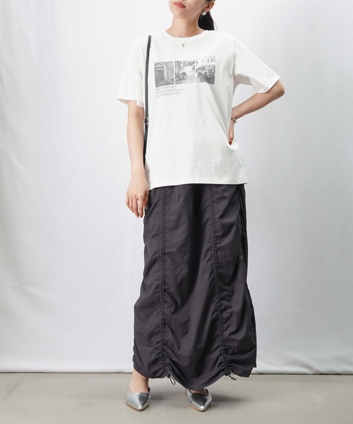 LUCA/LADY LUCK LUCA（ルカ/レディラックルカ）の「LC/LLL 転写プリントTシャツ（Tシャツ/カットソー・レディース・カーキ/オフホワイト・FREE）」の4枚目の写真