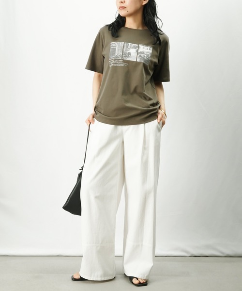 LUCA/LADY LUCK LUCA（ルカ/レディラックルカ）の「LC/LLL 転写プリントTシャツ（Tシャツ/カットソー・レディース・カーキ/オフホワイト・FREE）」の12枚目の写真