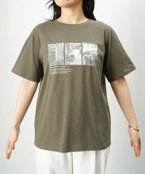 LUCA/LADY LUCK LUCA（ルカ/レディラックルカ）の「LC/LLL 転写プリントTシャツ（Tシャツ/カットソー・レディース・カーキ/オフホワイト・FREE）」の15枚目の写真