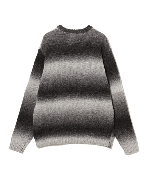 B:MING by BEAMS(ビーミングバイビームス)の「3ゲージ グラデーション ボーダー ニット(ユニセックス)(ニット/セーター・メンズ・オレンジ/ブラック・S/M/L/XL)」の14枚目の写真