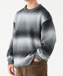 B:MING by BEAMS | 3ゲージ グラデーション ボーダー ニット（ユニセックス）(ニット/セーター)