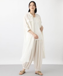 新品 Natural by studio CLIP 綿麻デニムコートワンピース erikaさんコラボ】リネンデニムコートワンピース
