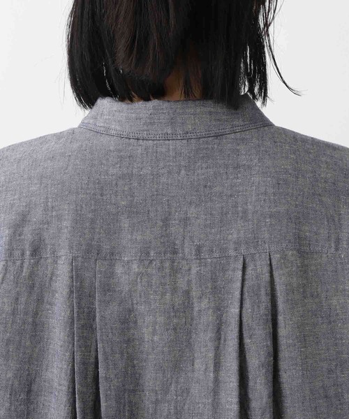 セール】《natural by clip》リネンコットンシャンブレーシャツ