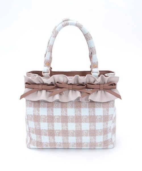 axes femme POETIQUE(アクシーズファムポエティック)の「ラメツイード推し活バッグ(ショルダーバッグ・レディース・モカ/ピンク・FREE)」の21枚目の写真