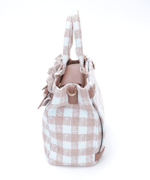 axes femme POETIQUE(アクシーズファムポエティック)の「ラメツイード推し活バッグ(ショルダーバッグ・レディース・モカ/ピンク・FREE)」の22枚目の写真