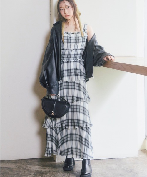 SNIDEL（スナイデル）の「バリエブルゾン（ブルゾン・レディース・ダークブラウン/ブルー/ブラック・F）」の5枚目の写真