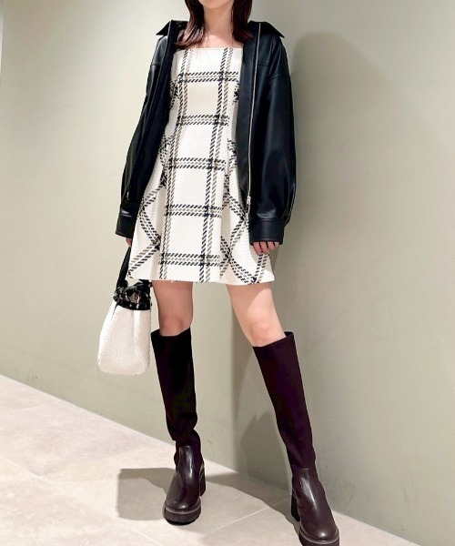 SNIDEL（スナイデル）の「バリエブルゾン（ブルゾン・レディース・ダークブラウン/ブルー/ブラック・F）」の18枚目の写真