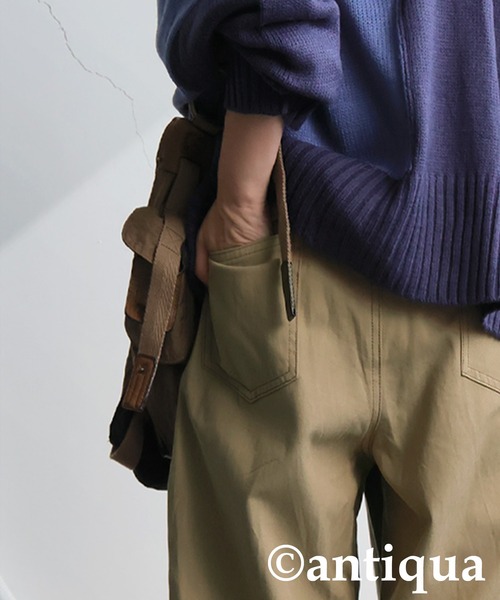 antiqua(アンティカ)の「ツイルワイドパンツ(その他パンツ・レディース・カーキ/ブラック/キャメル/ホワイト・MEDIUM/X-LARGE/LARGE)」の8枚目の写真