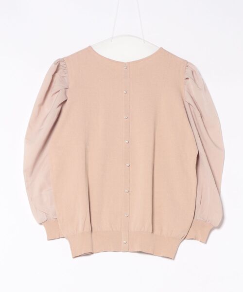 VENCEEXCHANGE(ヴァンスエクスチェンジ)の「2WAYパールタックニット(ニット/セーター・レディース・ベージュ/ネイビー・L/M)」の3枚目の写真