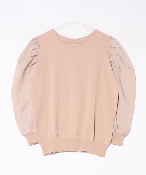 VENCEEXCHANGE(ヴァンスエクスチェンジ)の「2WAYパールタックニット(ニット/セーター・レディース・ベージュ/ネイビー・L/M)」の12枚目の写真