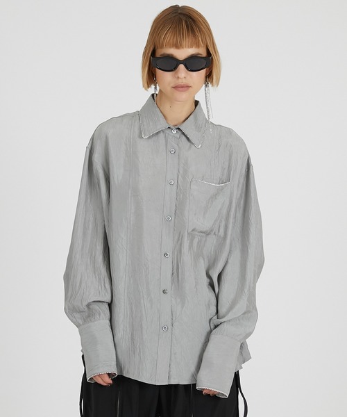 PRANK PROJECT（プランクプロジェクト）の「ボールチェーントリムシャツ / Ball Chain Trim Shirt（シャツ/ブラウス・レディース・イエロー/シルバー/アイボリー・FREE）」の16枚目の写真