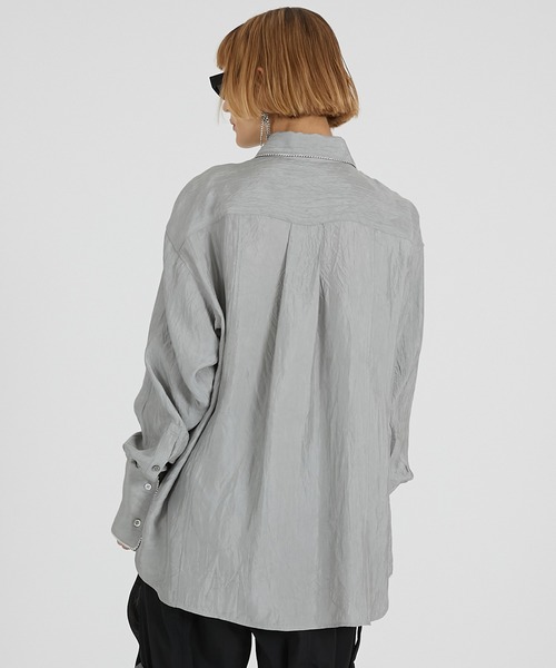 PRANK PROJECT（プランクプロジェクト）の「ボールチェーントリムシャツ / Ball Chain Trim Shirt（シャツ/ブラウス・レディース・イエロー/シルバー/アイボリー・FREE）」の18枚目の写真