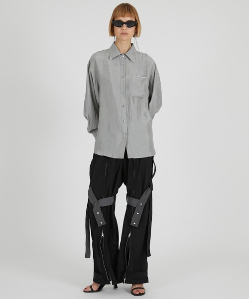 PRANK PROJECT（プランクプロジェクト）の「ボールチェーントリムシャツ / Ball Chain Trim Shirt（シャツ/ブラウス・レディース・イエロー/シルバー/アイボリー・FREE）」の6枚目の写真
