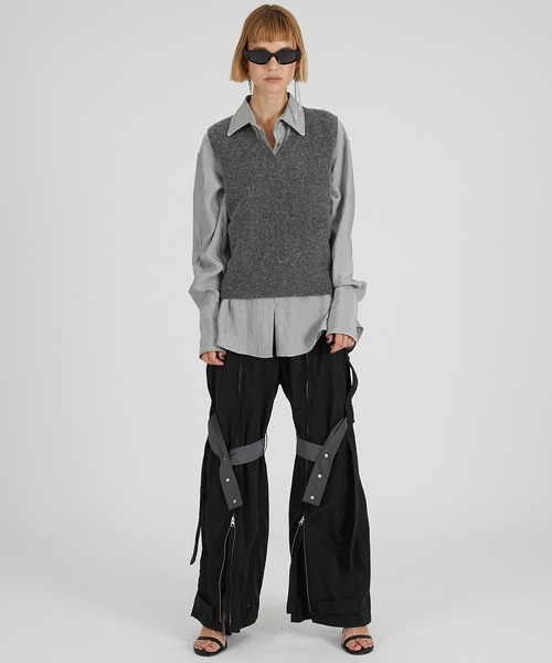 PRANK PROJECT（プランクプロジェクト）の「ボールチェーントリムシャツ / Ball Chain Trim Shirt（シャツ/ブラウス・レディース・イエロー/シルバー/アイボリー・FREE）」の7枚目の写真
