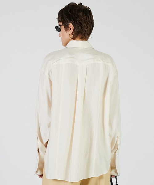 PRANK PROJECT（プランクプロジェクト）の「ボールチェーントリムシャツ / Ball Chain Trim Shirt（シャツ/ブラウス・レディース・イエロー/シルバー/アイボリー・FREE）」の10枚目の写真