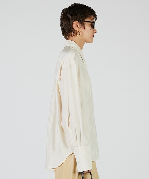 PRANK PROJECT（プランクプロジェクト）の「ボールチェーントリムシャツ / Ball Chain Trim Shirt（シャツ/ブラウス・レディース・イエロー/シルバー/アイボリー・FREE）」の11枚目の写真