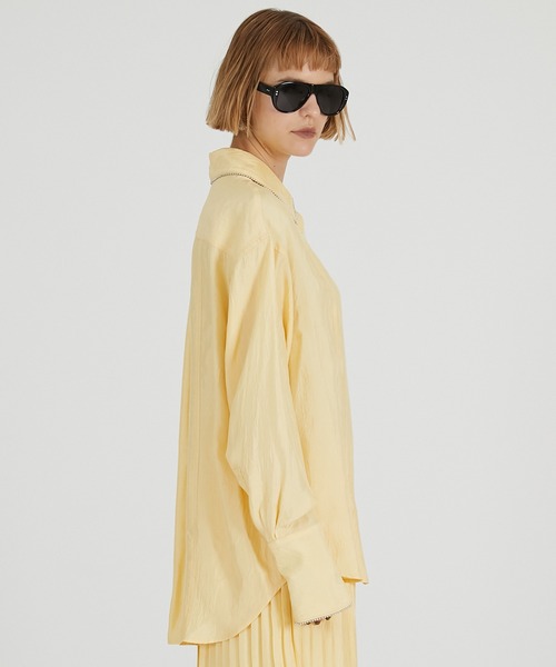 PRANK PROJECT（プランクプロジェクト）の「ボールチェーントリムシャツ / Ball Chain Trim Shirt（シャツ/ブラウス・レディース・イエロー/シルバー/アイボリー・FREE）」の15枚目の写真