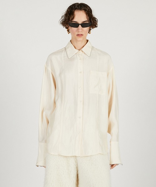 PRANK PROJECT（プランクプロジェクト）の「ボールチェーントリムシャツ / Ball Chain Trim Shirt（シャツ/ブラウス・レディース・イエロー/シルバー/アイボリー・FREE）」の20枚目の写真