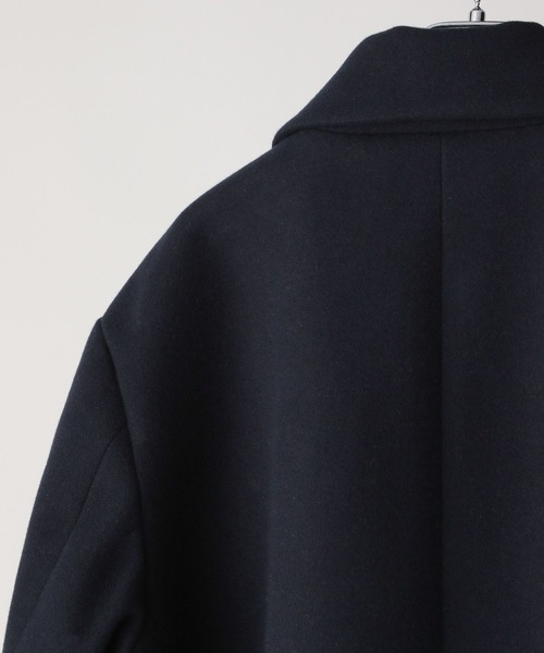 GLOBAL WORK（グローバルワーク）の「ウーリーテック/防風スマートショートステンカラーコート/451155（ステンカラーコート・メンズ・ブラウン系その他5/ネイビー・SMALL/MEDIUM/LARGE/X-LARGE）」の4枚目の写真