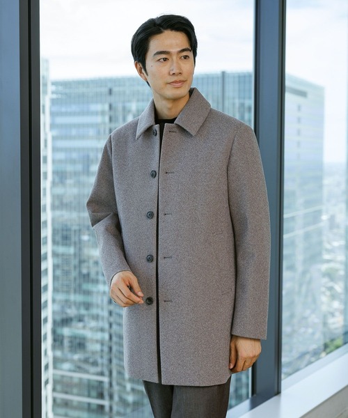 ウーリーテック/防風スマートショートステンカラーコート/451155