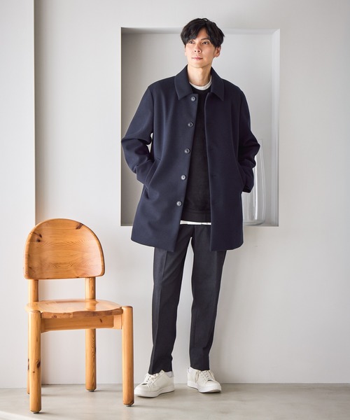 セール】ウーリーテック/防風スマートショートステンカラーコート セール】ウーリーテック/防風スマートショートステンカラーコート